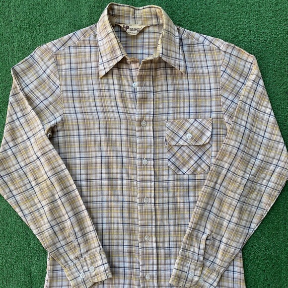 Vintage 70’s Levi’s Panatela Big E Long Sleeve Button Up Shirt Men’s Size Small - Picture 1 of 9